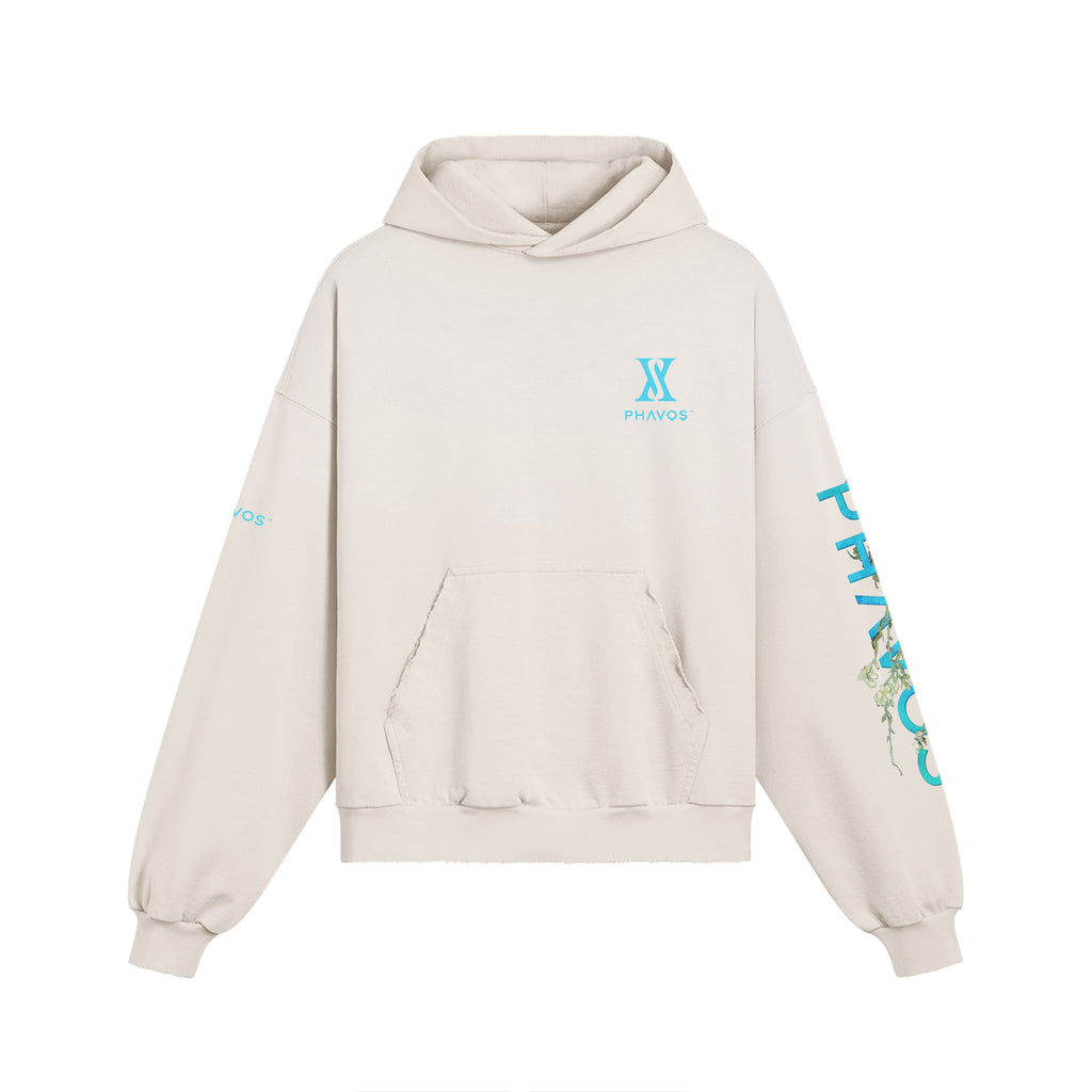 PHAVOS™ Almond Bloom hoodie — front view