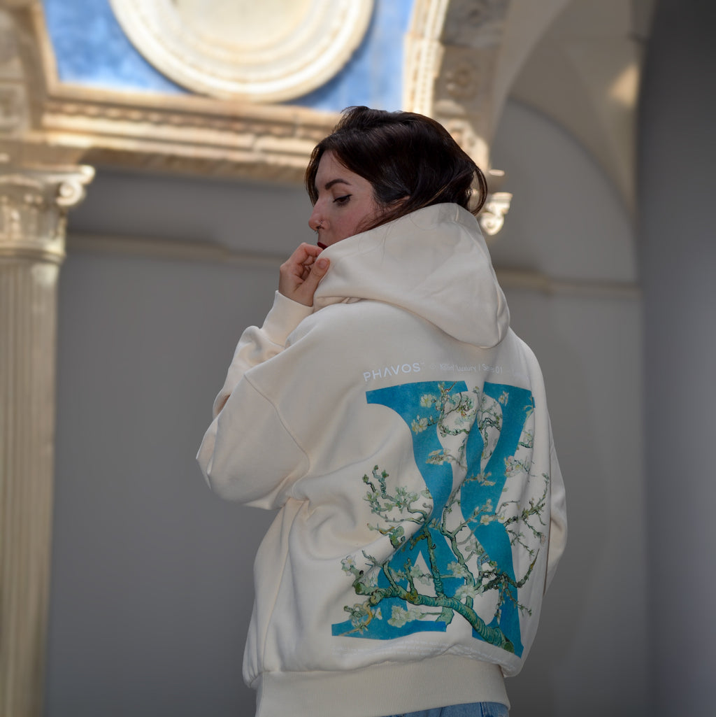 Sudadera con capucha PHAVOS x Vincent van Gogh "Almond Bloom" Distressed