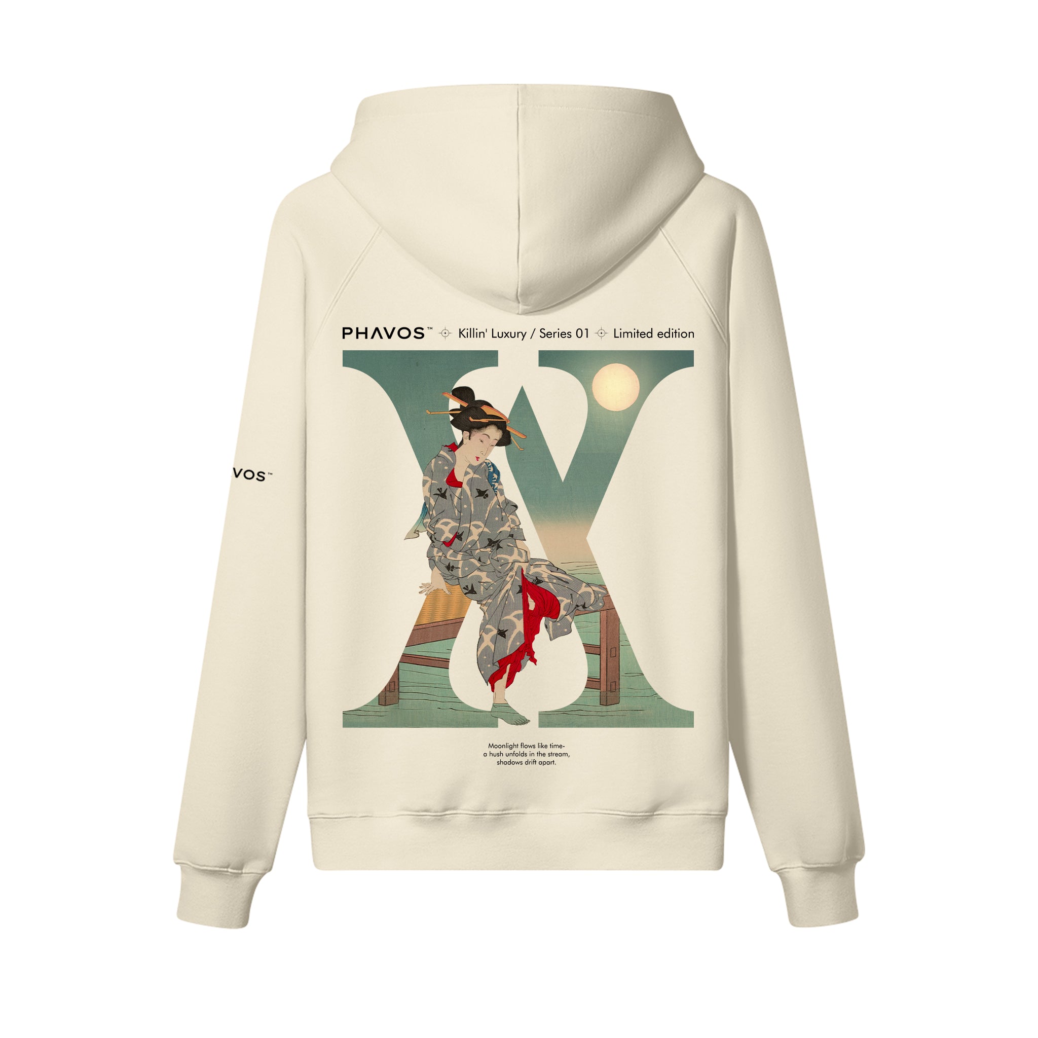 PHAVOS™ -Shijō Nōryō- Ukiyo-e Moonlit Hoodie