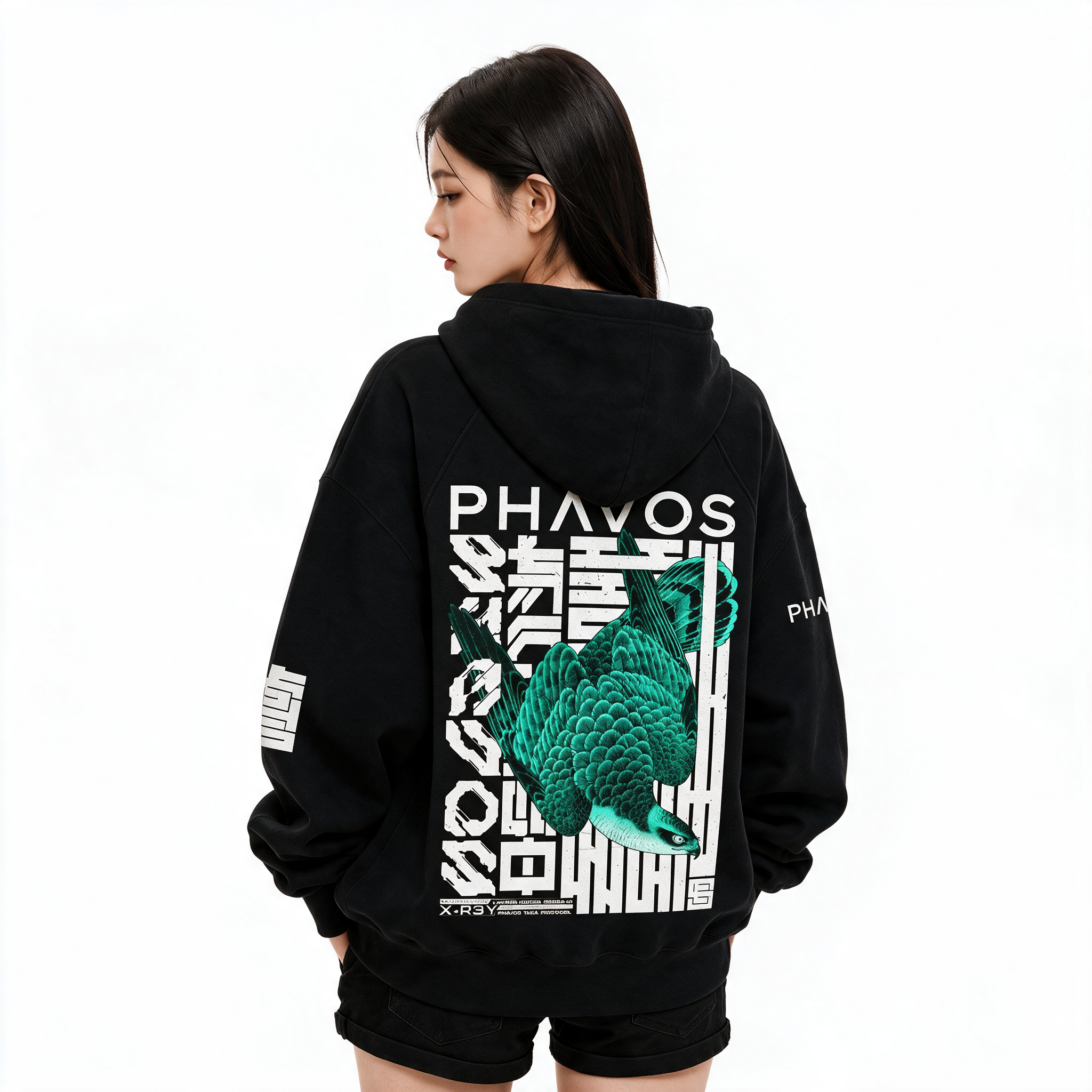 PHAVOS™ -Taka Protocol- Cyber Unkoku Hoodie